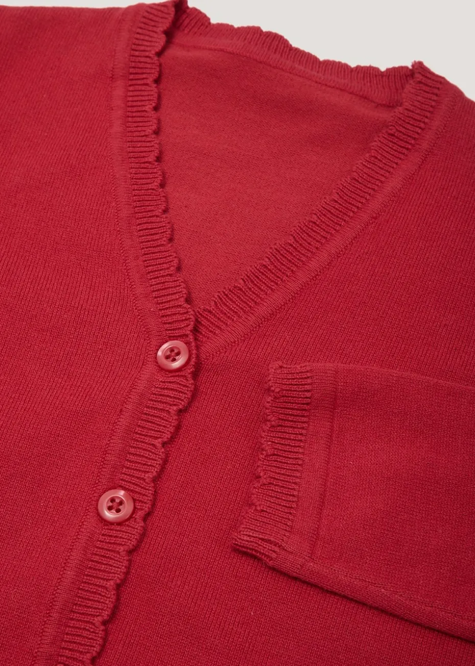 Girls 2 Pack Red School Cardigans (3-13yrs)