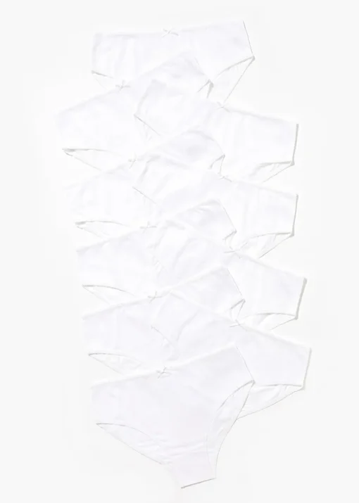 Girls 10 Pack White Knickers (2-13yrs)