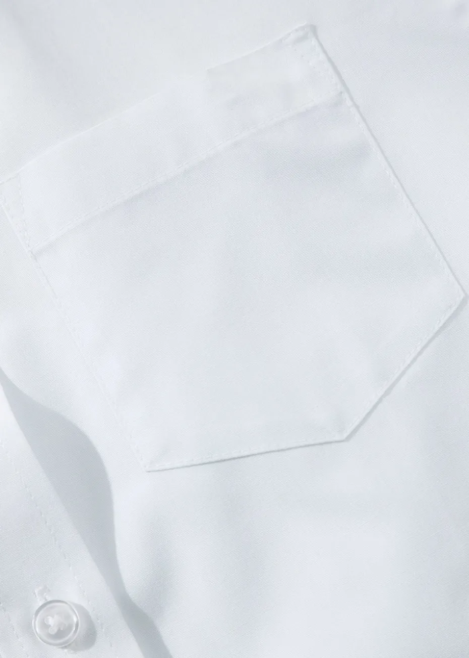 Girls 5 Pack White Long Sleeve School Blouses (4-16yrs)