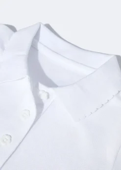Girls 2 Pack White Scallop Collar School Polo Shirts (3-13yrs)