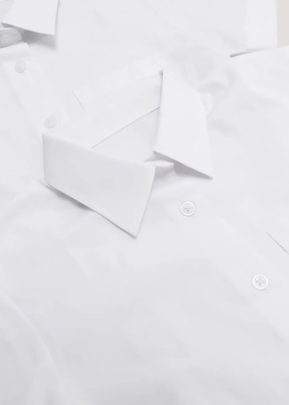 Girls 5 Pack White School Blouses (4-15yrs)