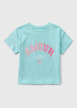 Girls Aqua Amour Paris T-Shirt (1-7yrs)