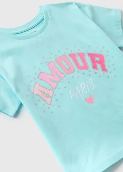Girls Aqua Amour Paris T-Shirt (1-7yrs)
