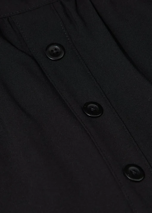 Girls Black Button Front School Skirt (4-13yrs)