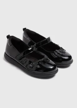 Girls Black Scuff Resistant School Shoes (Younger 8-Older 3)