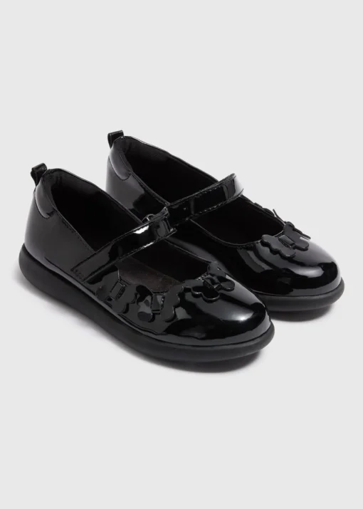 Girls Black Scuff Resistant School Shoes (Younger 8-Older 3)