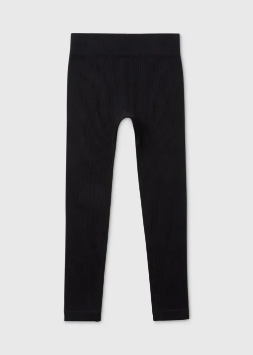 Girls Black Seamless Leggings (7-15yrs)