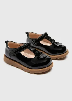 Girls Black T-Bar Patent Shoes (Younger 4-12)