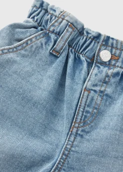 Girls Blue Paper Bag Wide Leg Jeans (1-7yrs)