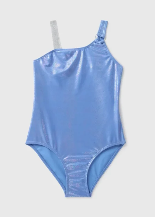 Girls Blue Snake Print Swimsuit (7-15yrs)