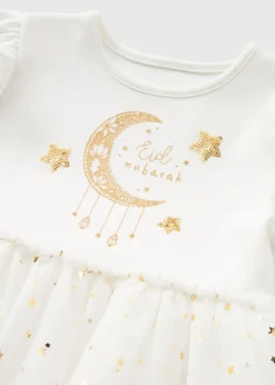 Girls Cream Eid Tutu Mesh Dress (1-7yrs)