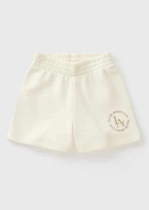 Girls Cream Jersey Boxer Shorts (7-15yrs)
