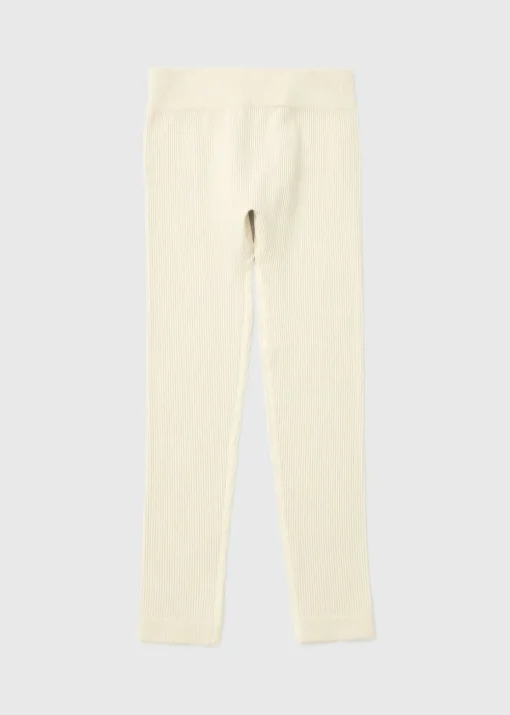 Girls Cream Seamless Leggings (7-15yrs)