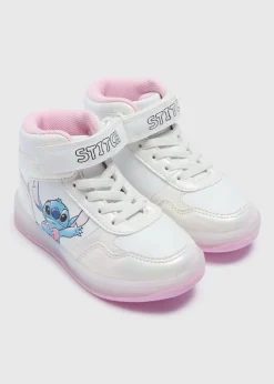 Girls Disney Stitch White High Top Trainers (Younger 4-12)