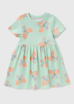 Girls Green Butterfly Dress (1-7yrs)