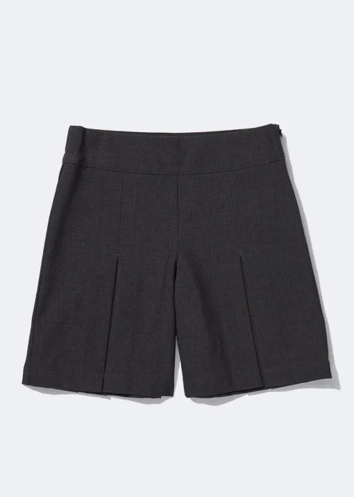 Girls Grey Culotte School Shorts (6-13yrs)