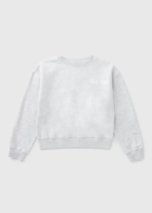 Girls Grey New York Sweatshirt (7-15yrs)