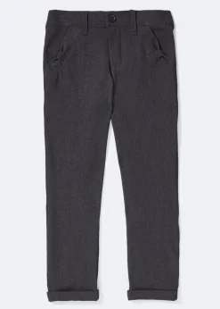 Girls Grey Slim Fit School Trousers (3-13yrs)