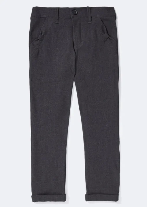 Girls Grey Slim Fit School Trousers (3-13yrs)