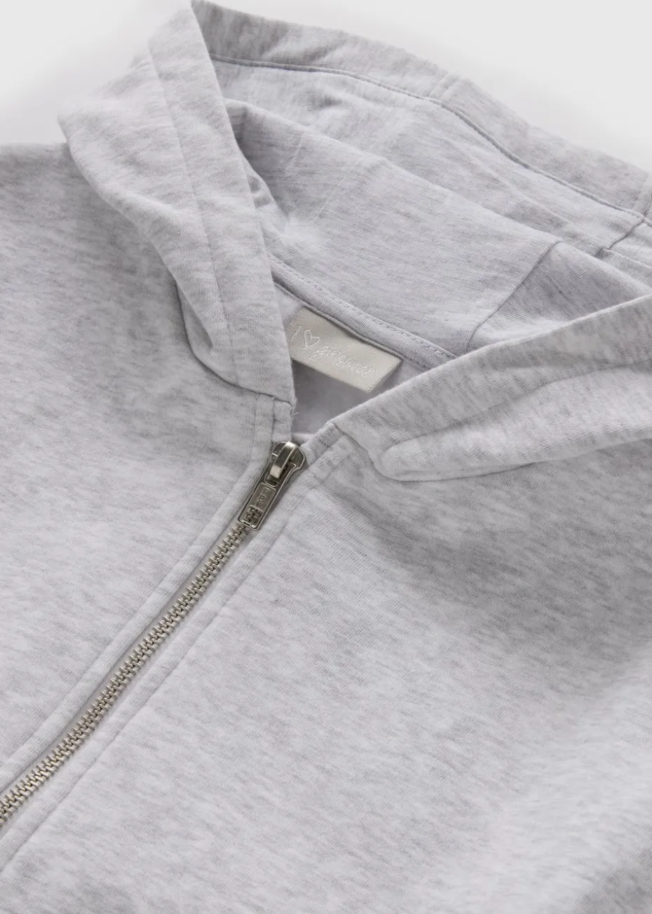 Girls Grey Zip Through Hoodie (7-15yrs)