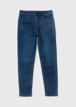Girls Indigo Blue Dark Wash Jegging (7-15yrs)
