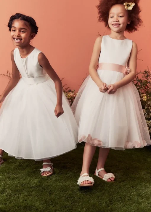 Girls Ivory Bridesmaid Pintuck Dress (1-10yrs)