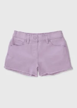 Girls Lilac Denim Shorts (1-7yrs)