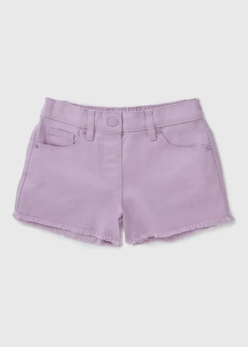 Girls Lilac Denim Shorts (1-7yrs)