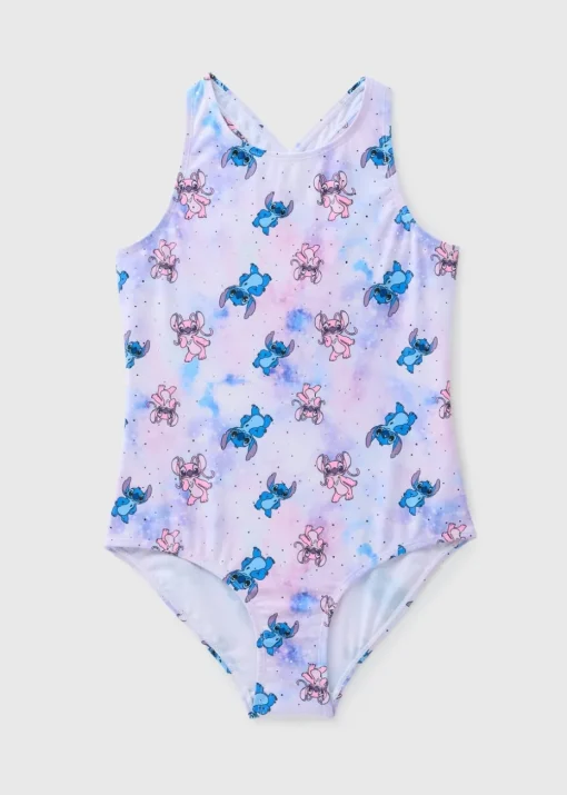 Girls Lilac Stitch Swimsuit (7-15yrs)