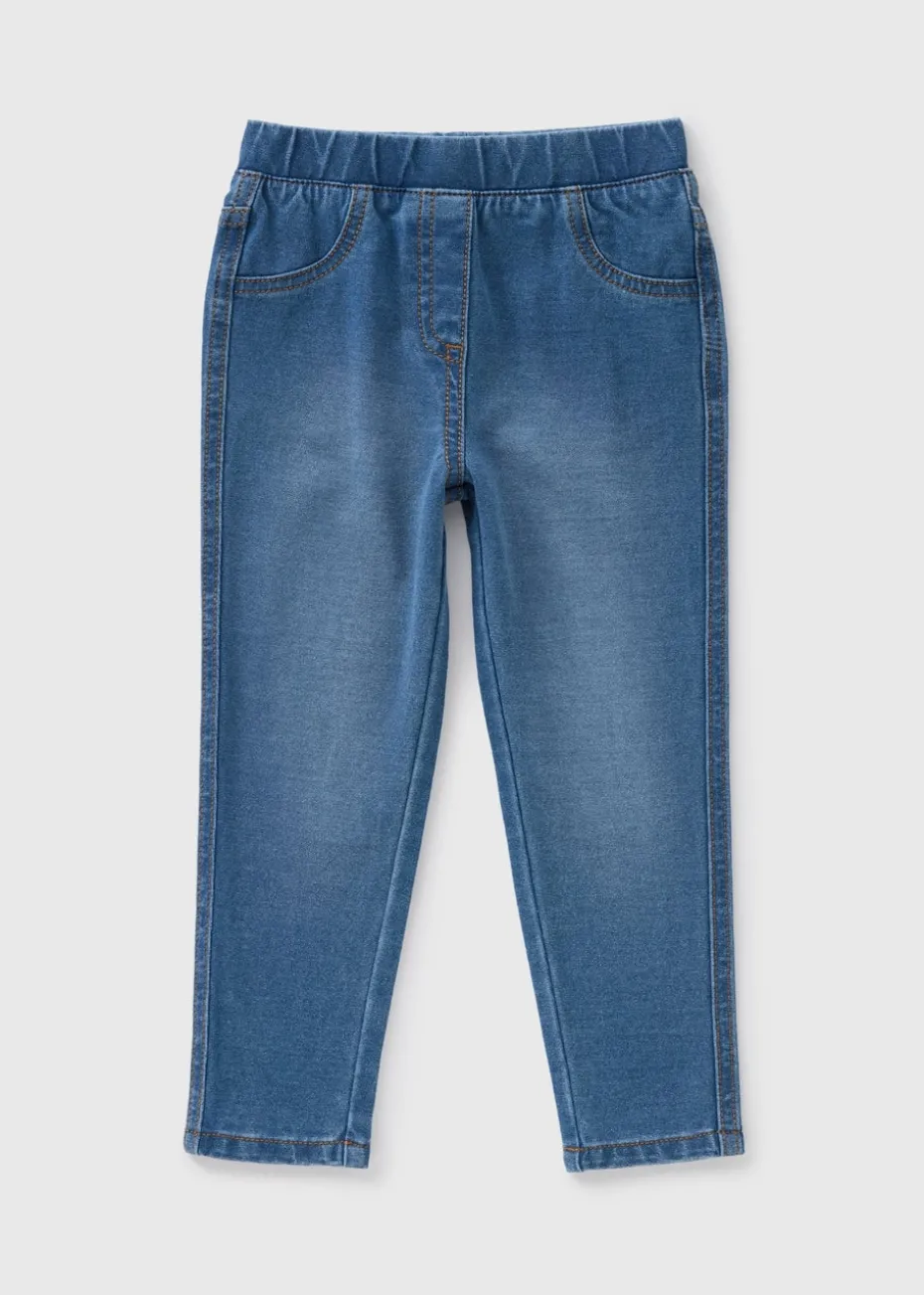 Girls Mid Wash Jeggings (1-7yrs)