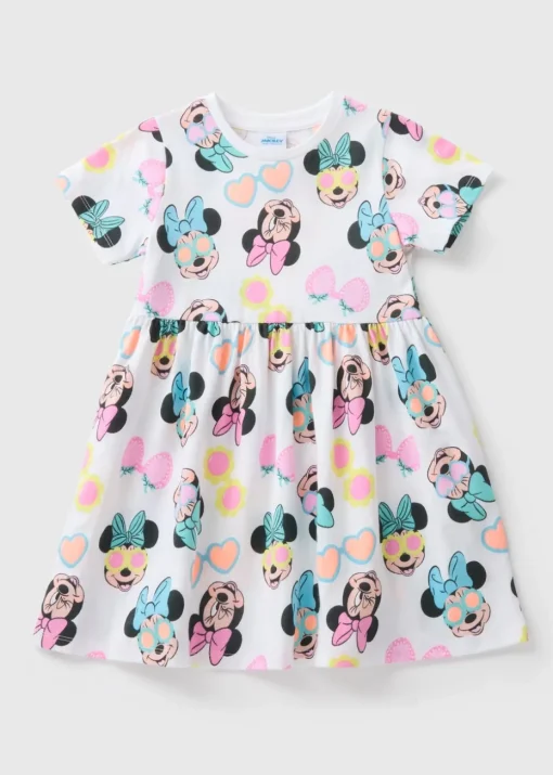 Girls Multi Coloured Minnie Mouse Dress (1-7yrs)