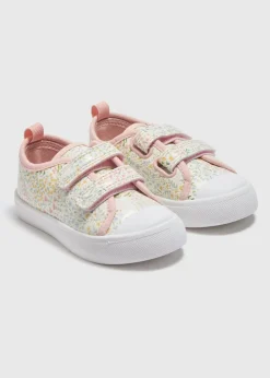 Girls Multicolour Floral Double Strap Trainers (Younger 4-12)