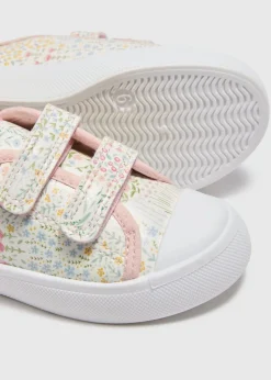 Girls Multicolour Floral Double Strap Trainers (Younger 4-12)