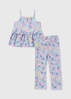Girls Multicolour Floral Top & Trouser Set (1-7yrs)