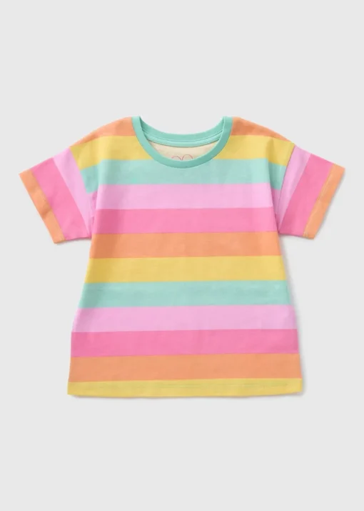 Girls Multicolour Stripe T-Shirt (1-7yrs)