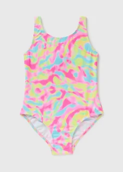 Girls Multicolour Tie Dye Swimsuits (6-15yrs)
