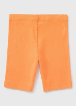 Girls Orange Cycle Shorts (1-7yrs)