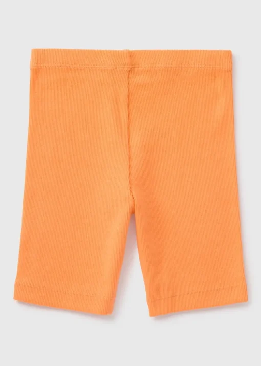 Girls Orange Cycle Shorts (1-7yrs)