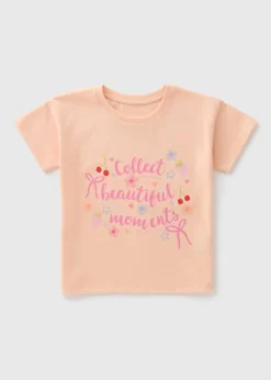 Girls Peach Moments T-Shirt (1-7yrs)