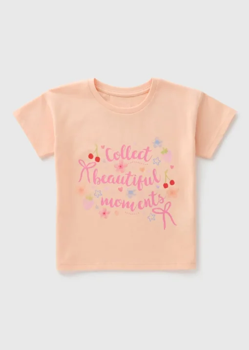 Girls Peach Moments T-Shirt (1-7yrs)