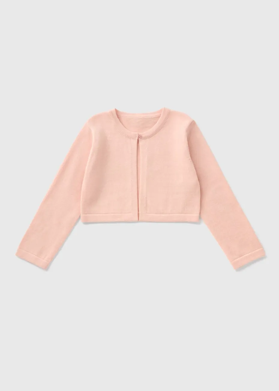 Girls Pink Bolero Cardigan (1-7yrs)