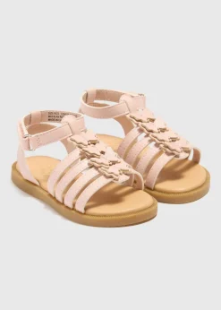 Girls Pink Butterfly Sandals (Younger 4-12)