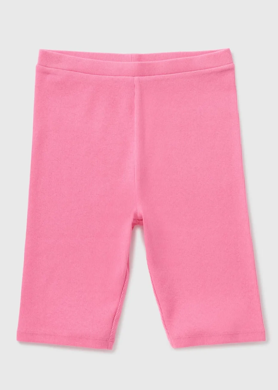 Girls Pink Cycle Shorts (7-15yrs)