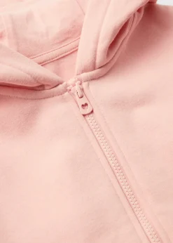 Girls Pink Heart Zip Up Hoodie (1-7yrs)