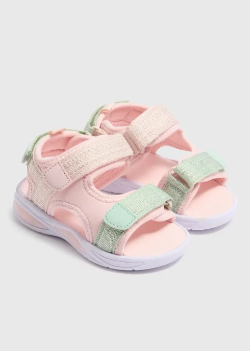 Girls Pink Light Up Sandals (Younger 4-12)