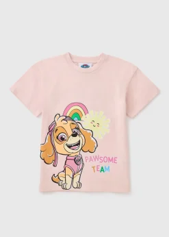 Girls Pink NSPCC Paw Patrol T-Shirt (1-7yrs)