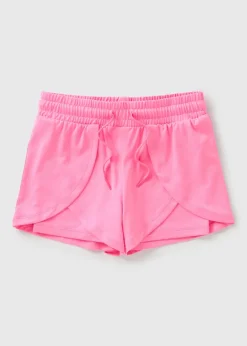 Girls Pink Runner Shorts (7-15yrs)