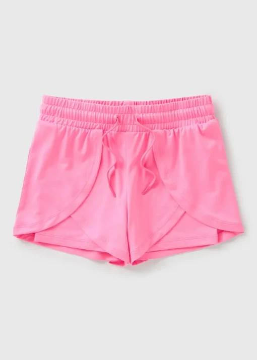Girls Pink Runner Shorts (7-15yrs)