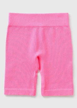 Girls Pink Seamless Cycle Shorts (7-15yrs)