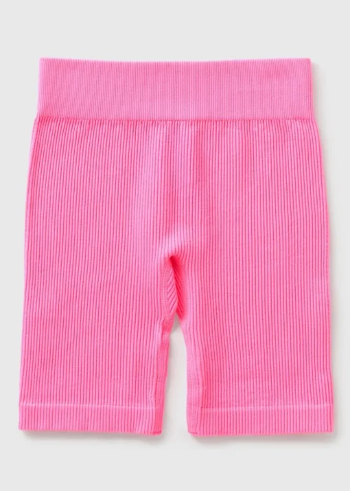 Girls Pink Seamless Cycle Shorts (7-15yrs)